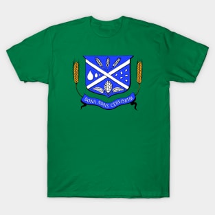 Give Us Beer College Emblem with Latin Script T-Shirt